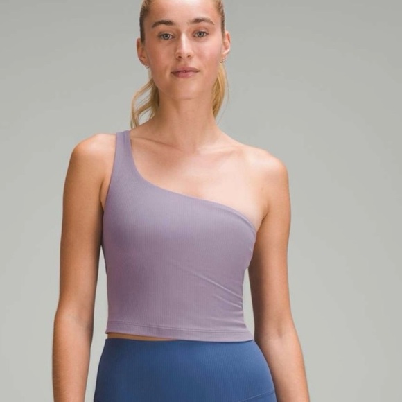 lululemon athletica Tops - Lululemon Ribbed Nulu Asymmetrical  Yoga Tank Top